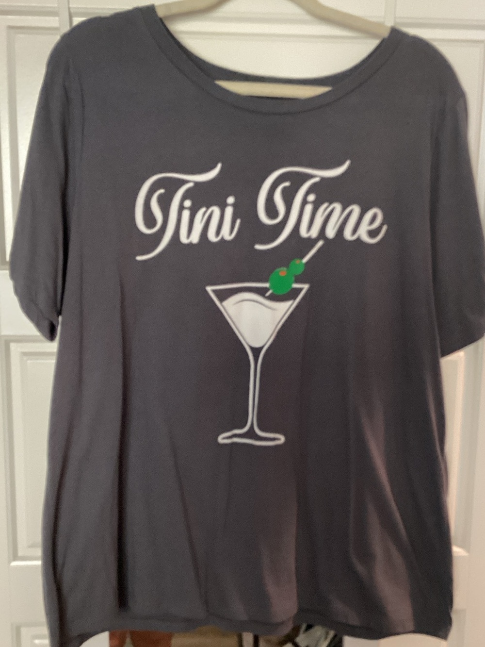 Grayson threads Women's Graphic Tini Time- Charcoal